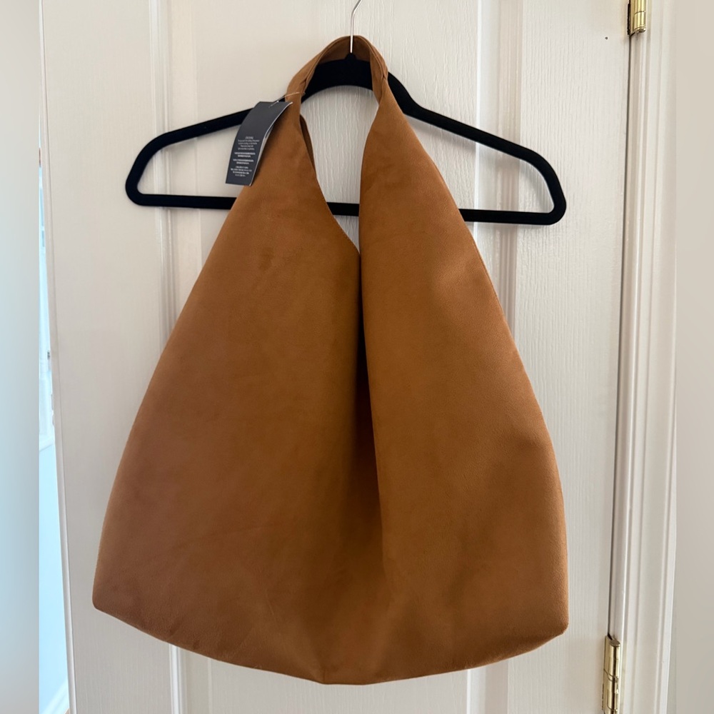 NWT GAP Tan Suede-Look Shoulder Bag
